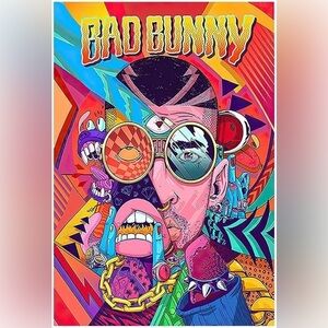 NEW! Bad Bunny Album Cover Canvas Poster 12x18
